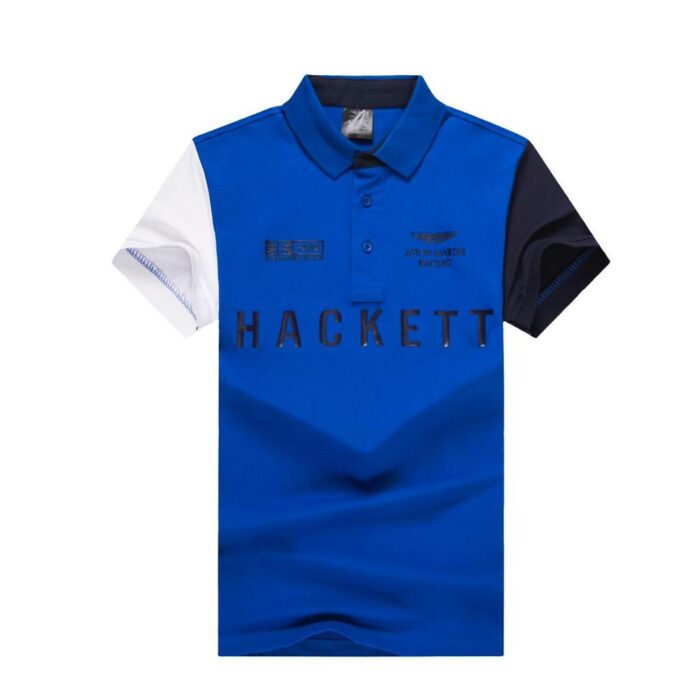 Hackett Aston Martin Racing Men's Premium Cotton Polo Shirt- BLUE