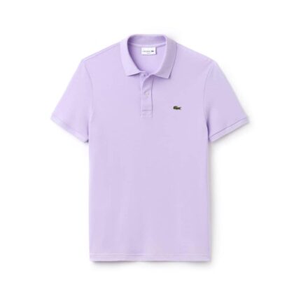 Lacoste Short-Sleeved Turnover Collar Cotton polo shirt - PURPLE