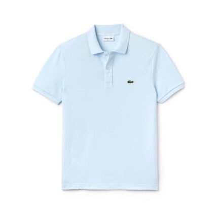 Lacoste Short-Sleeved Turnover Collar Cotton polo shirt - POWDER BLUE