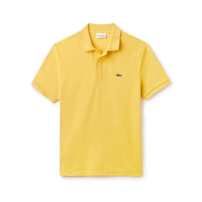 Lacoste Short-Sleeved Turnover Collar Cotton Polo Shirt - YELLOW