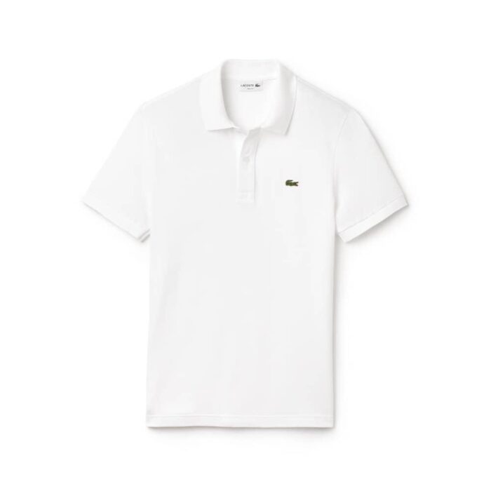 Lacoste Short-Sleeved Turnover Collar Cotton Polo Shirt - WHITE
