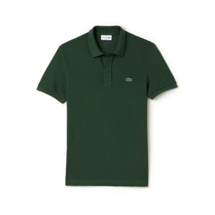 Lacoste Short-Sleeved Turnover Collar Cotton Polo Shirt - GREEN