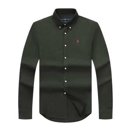 Classic PRL Men’s Custom-Fit Logo-Embroidered Long Sleeve Oxford Shirt
