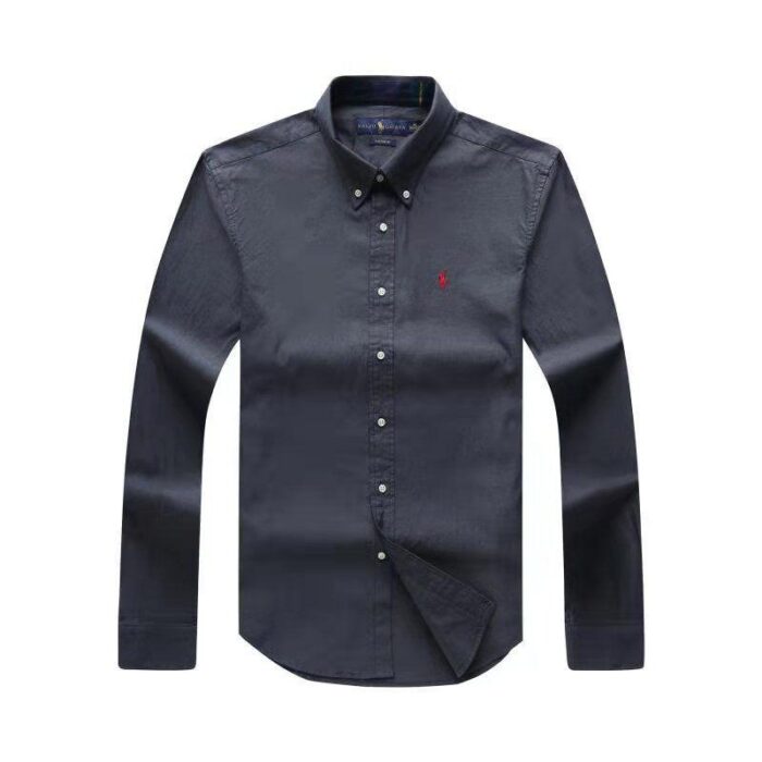 Classic PRL Men's Slim-Fit Logo-Embroidered long Sleeve Oxford Shirt