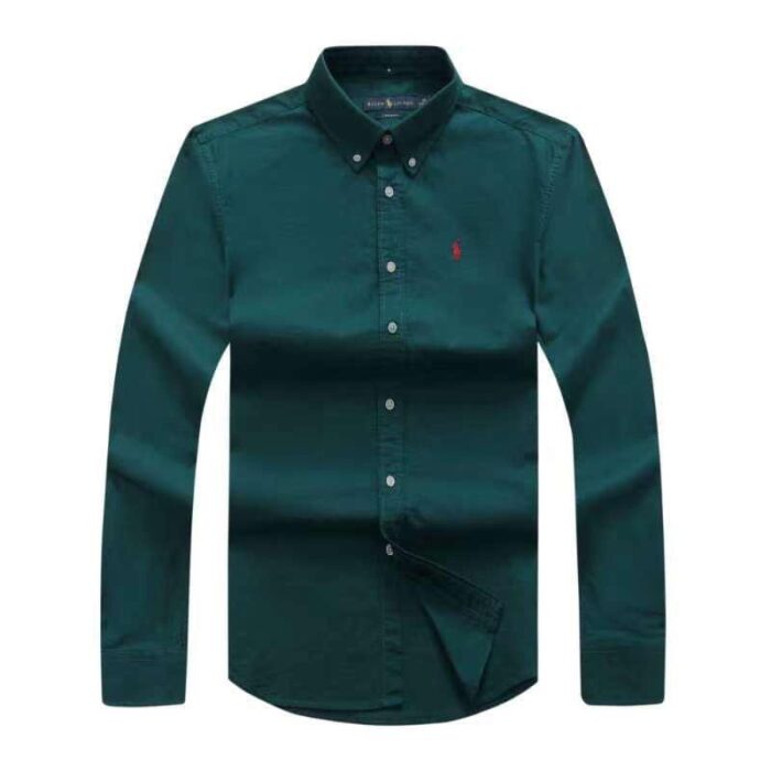 Classic PRL Men's Slim-Fit Logo-Embroidered long Sleeve Oxford Shirt
