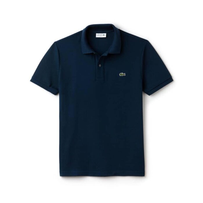 Lacoste Short-Sleeved Turnover Collar Cotton Polo Shirt - NAVY BLUE