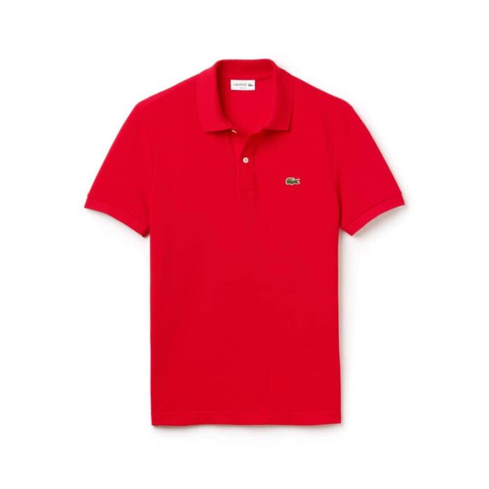 Lacoste Short-Sleeved Turnover Collar Cotton Polo Shirt - RED