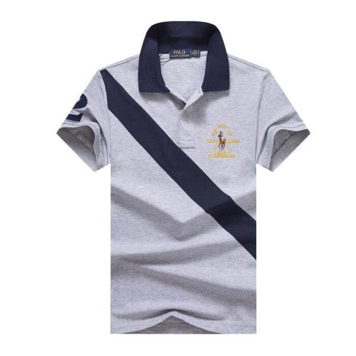 GREEN/NAVY BLUE Ralph Lauren Short-Sleeved With A Turnover Collar
