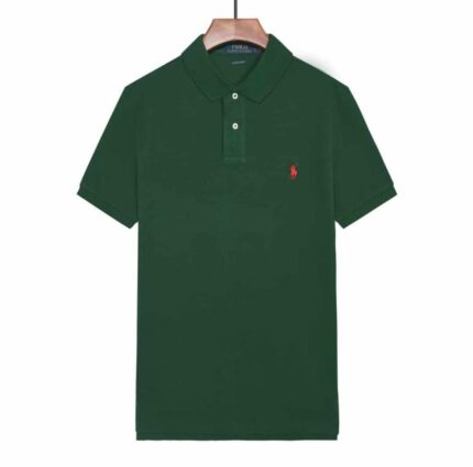 GREEN Ralph Lauren Short-Sleeved With A Turnover Collar