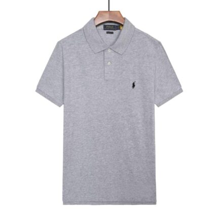 GREY Ralph Lauren Short-Sleeved With A Turnover Collar