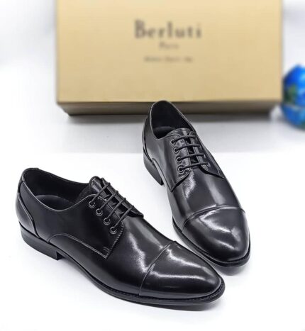 Black Leather Berluti Men’s Shoes