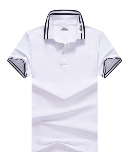 Lacoste Short-Sleeved Turnover Collar Cotton Polo Shirt