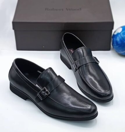 Black Leather Robert Wood Men’s Shoes