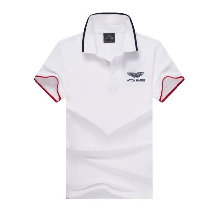 Hackett Aston Martin Racing Men’s Premium Cotton Polo Shirt- White