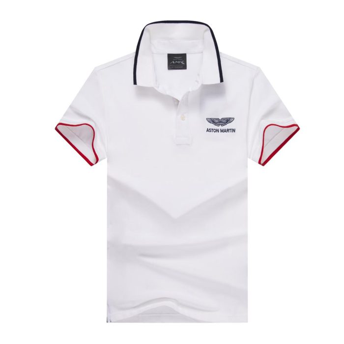 Hackett Aston Martin Racing Men’s Premium Cotton Polo Shirt- White