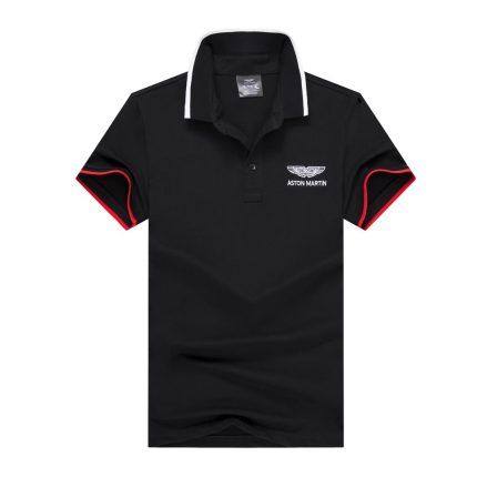 Hackett Aston Martin Racing Men’s Premium Cotton Polo Shirt- Black