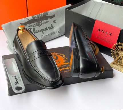 Black Leather Anax Men’s Shoes