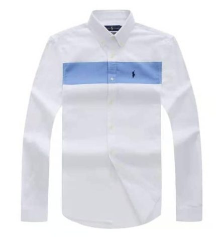 Classic RL Men’s Custom-Fit Logo-Embroidered long Sleeve Oxford Shirt