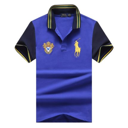 BLUE Ralph Lauren Short-Sleeved Polo With A Turnover Collar