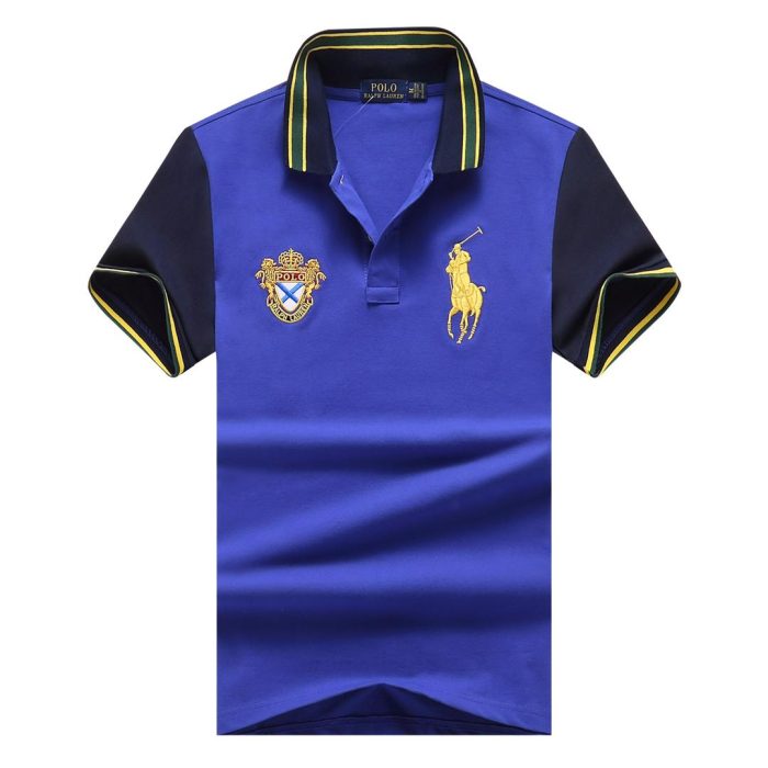 BLUE Ralph Lauren Short-Sleeved Polo With A Turnover Collar