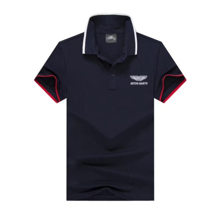A Hackett Aston Martin Racing Men’s Premium Cotton Polo Shirt- Navyblue