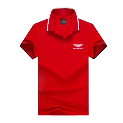 A Hackett Aston Martin Racing Men’s Premium Cotton Polo Shirt- Red
