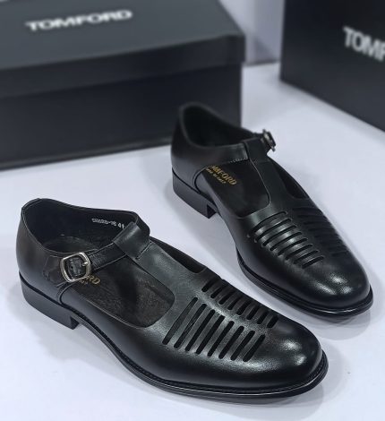 Black Leather Tomford Men’s Shoes