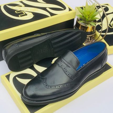 Black Leather Oggi Men’s Shoes