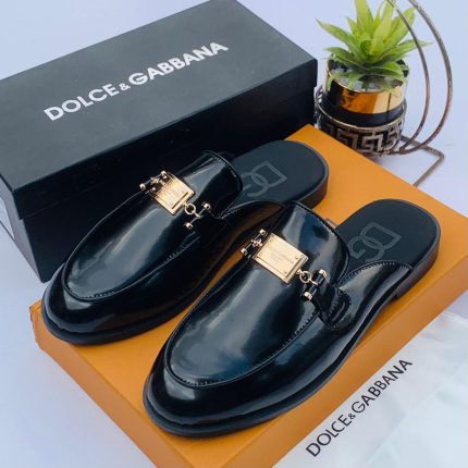 Black D&G Leather Half Shoe