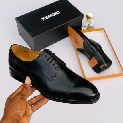 Black Leather Tomford Men’s Shoes