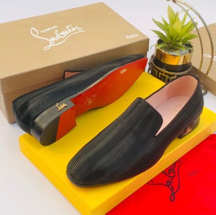 Black Leather Christian Louboutin Men’s Shoes