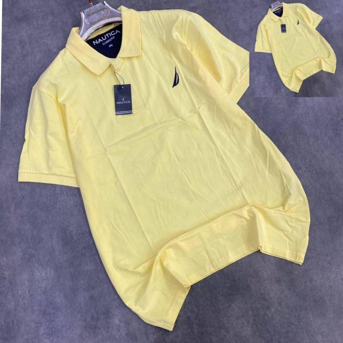 Yellow Turnover Collar Nautica Short-Sleeved Polo