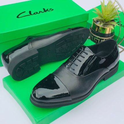 Black Leather Clark Men’s Shoes