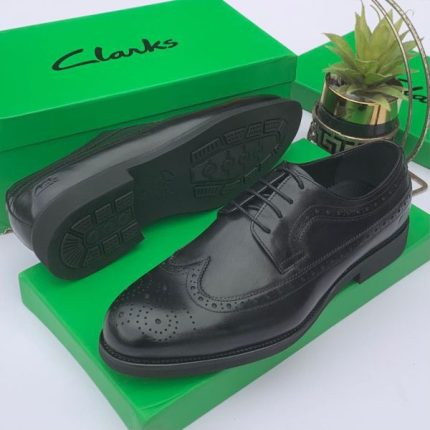 Black Leather Clark Men’s Shoes