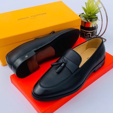 Black Leather LV Men’s Shoes