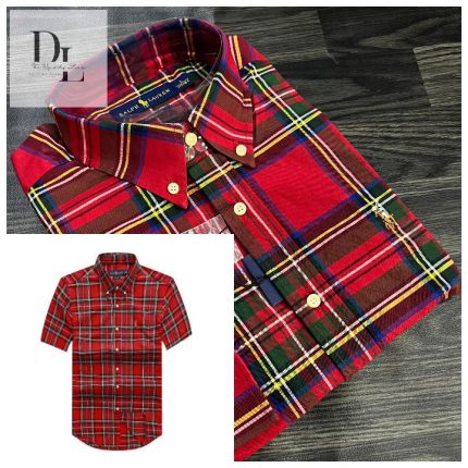 Classic PRL Men’s Custom-Fit Logo-Embroidered Short Sleeve Oxford Shirt