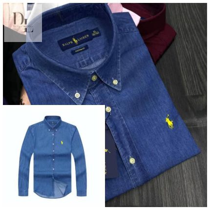 Classic PRL Men’s Custom-Fit Logo-Embroidered Long Sleeve Oxford Shirt