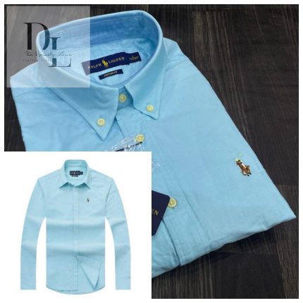 Classic PRL Men’s Custom-Fit Logo-Embroidered Long Sleeve Oxford Shirt