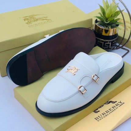 Burberry Side Buckle Leather Half Shoe