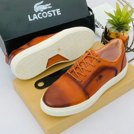 Brown Leather Lacoste Lace Up Men’s Shoes