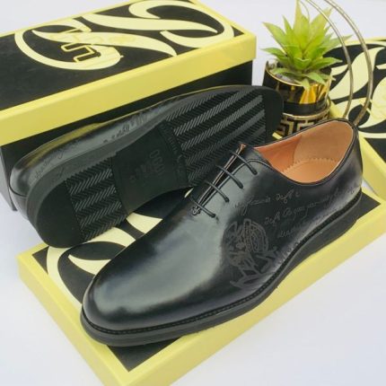 Black Leather Oggi Men’s Shoes