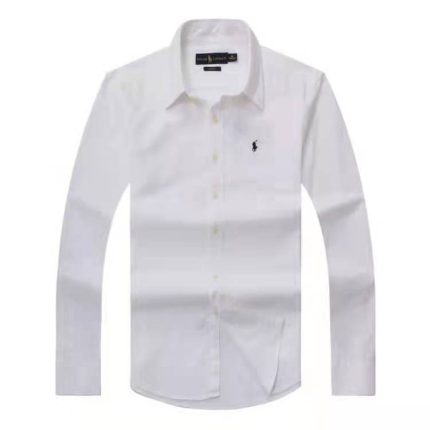 Classic PRL Men’s Custom-Fit Logo-Embroidered long Sleeve Oxford Shirt