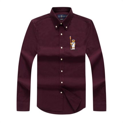 Classic PRL Men’s Slim-Fit Logo-Embroidered long Sleeve Oxford Shirt