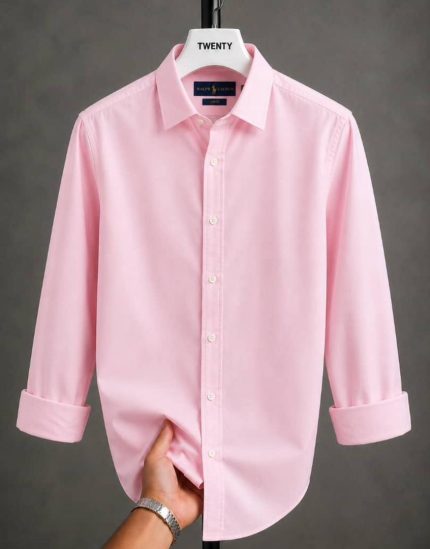 A Classic PRL Custom-Fit Logo-Embroidered Men’s Long Sleeve Oxford Cotton Shirt
