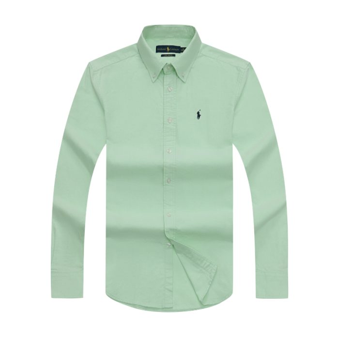 Classic PRL Men’s Custom-Fit Logo-Embroidered long Sleeve Oxford Shirt