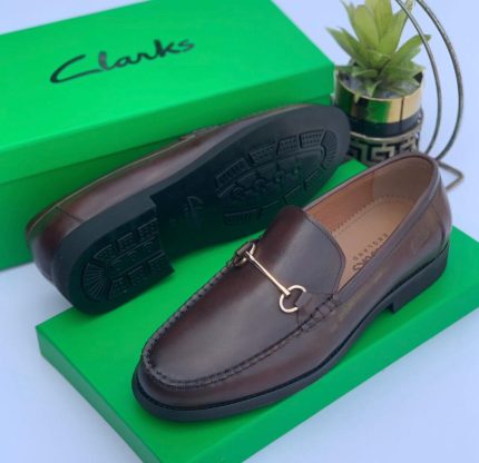 Brown Leather Clark Chain Strap Men’s Shoes