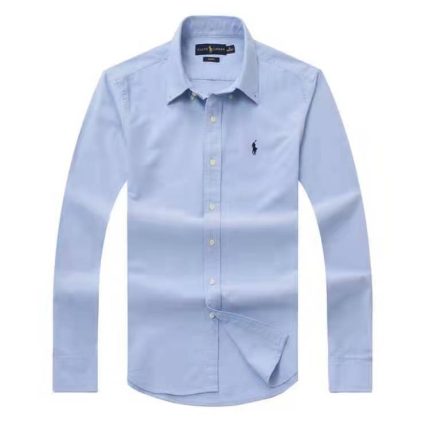 Classic PRL Men’s Custom-Fit Logo-Embroidered long Sleeve Oxford Shirt