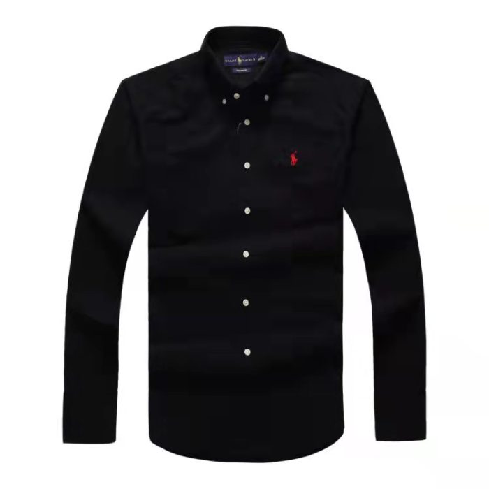 Classic PRL Men’s Custom-Fit Logo-Embroidered long Sleeve Oxford Shirt