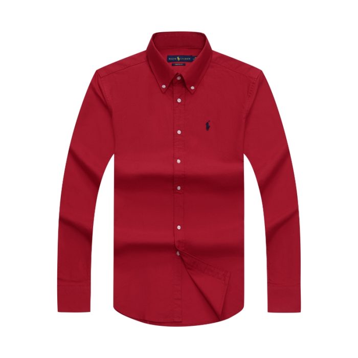 Classic PRL Men’s Custom-Fit Logo-Embroidered long Sleeve Oxford Shirt