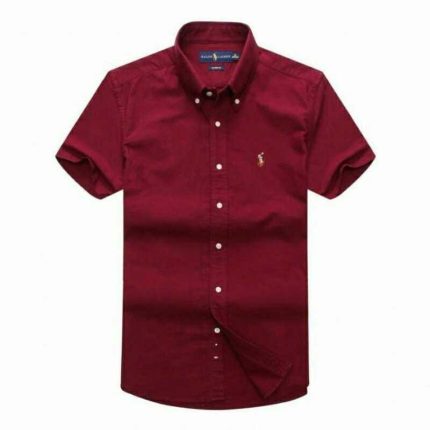 Classic PRL Men’s Custom-Fit Logo-Embroidered Short Sleeve Oxford Shirt